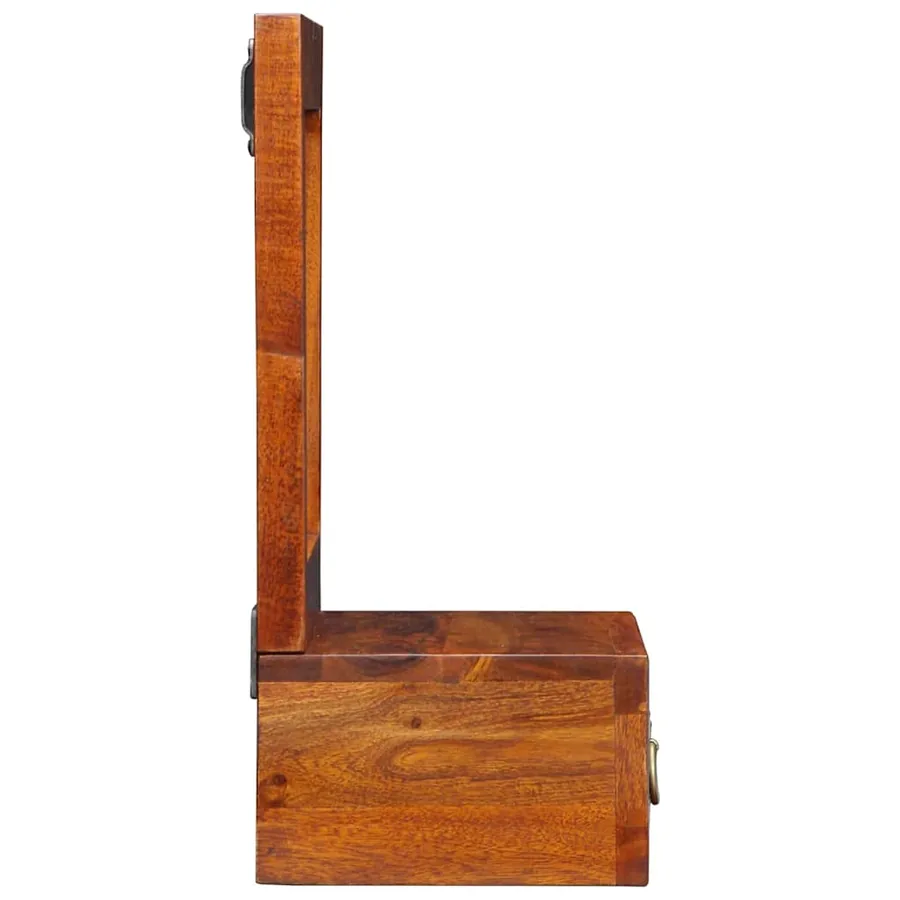 Meuble mural Marron 40 x 20 x 50 cm Bois d'Acacia Massif - 5