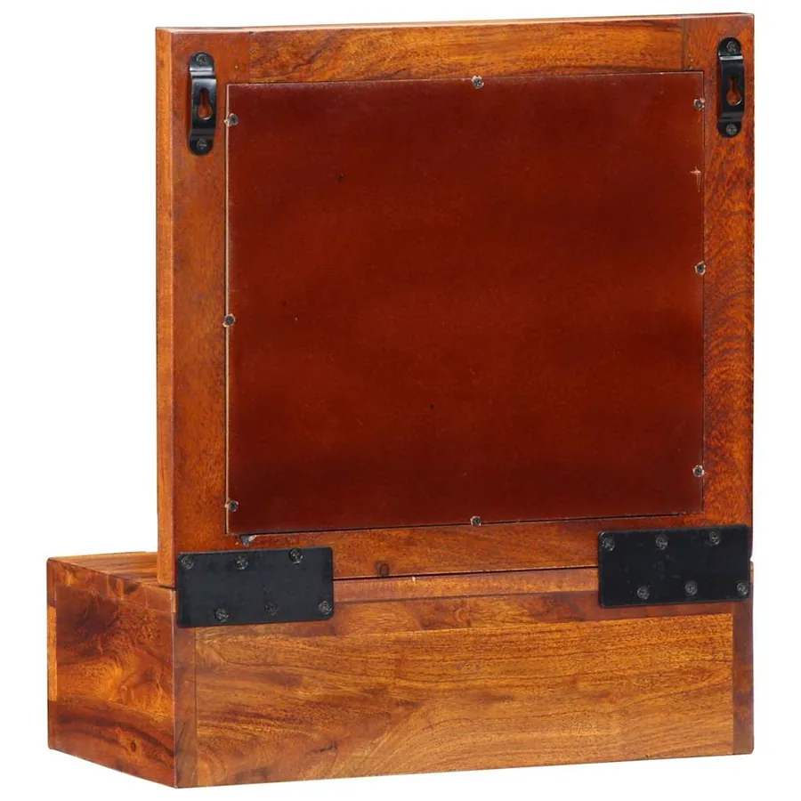 Meuble mural Marron 40 x 20 x 50 cm Bois d'Acacia Massif - 6