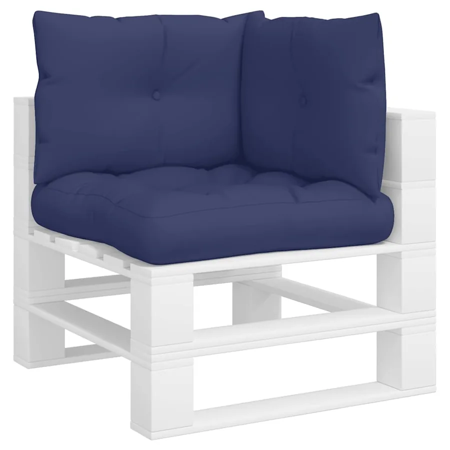 Coussins de palette lot de 3 bleu marine tissu oxford - 3