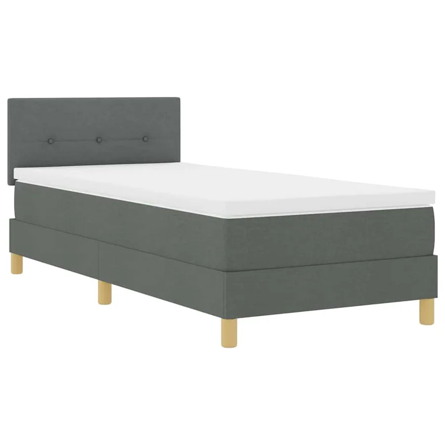 Lit à ressort LED avec bandes LED Gris foncé 90 x 200 cm tissu - 2
