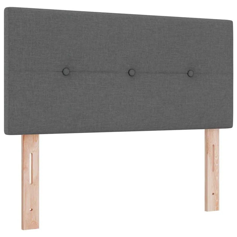 Lit à ressort LED avec bandes LED Gris foncé 90 x 200 cm tissu - 7