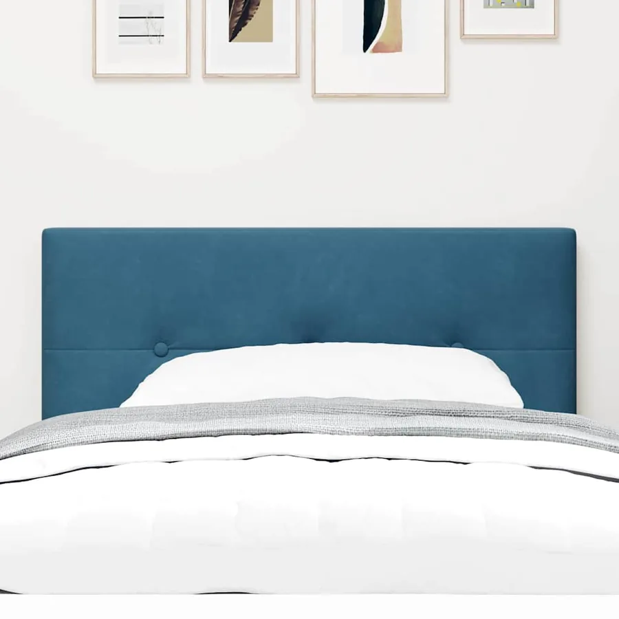 Tête de lit LED avec bandes LED Bleu 90 cm Velours - 3