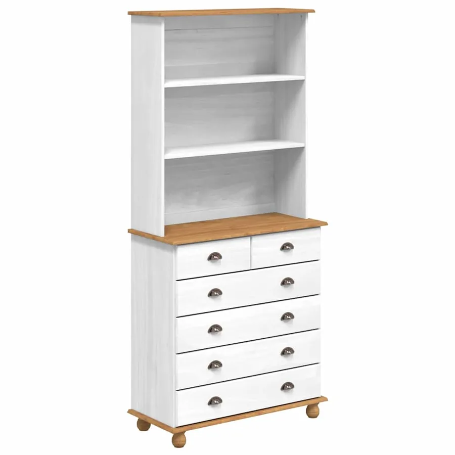 Hutch ASKIM Blanc 91 x 40 x 200,5 cm Bois de pin massif - 2