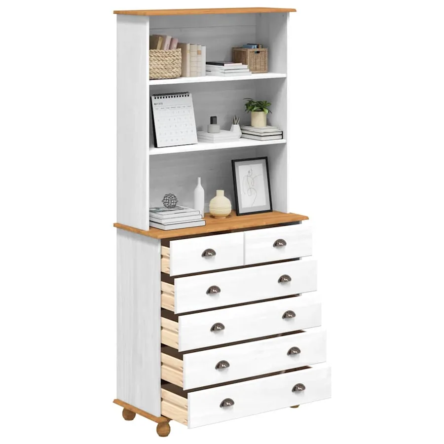 Hutch ASKIM Blanc 91 x 40 x 200,5 cm Bois de pin massif - 3
