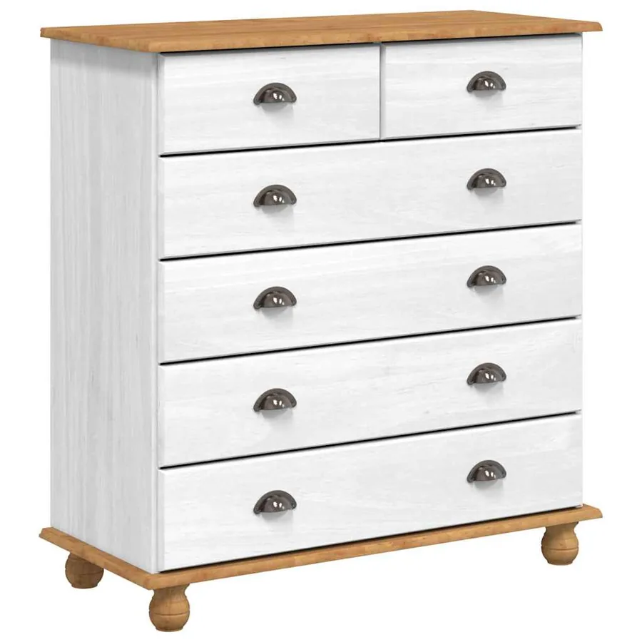 Hutch ASKIM Blanc 91 x 40 x 200,5 cm Bois de pin massif - 5