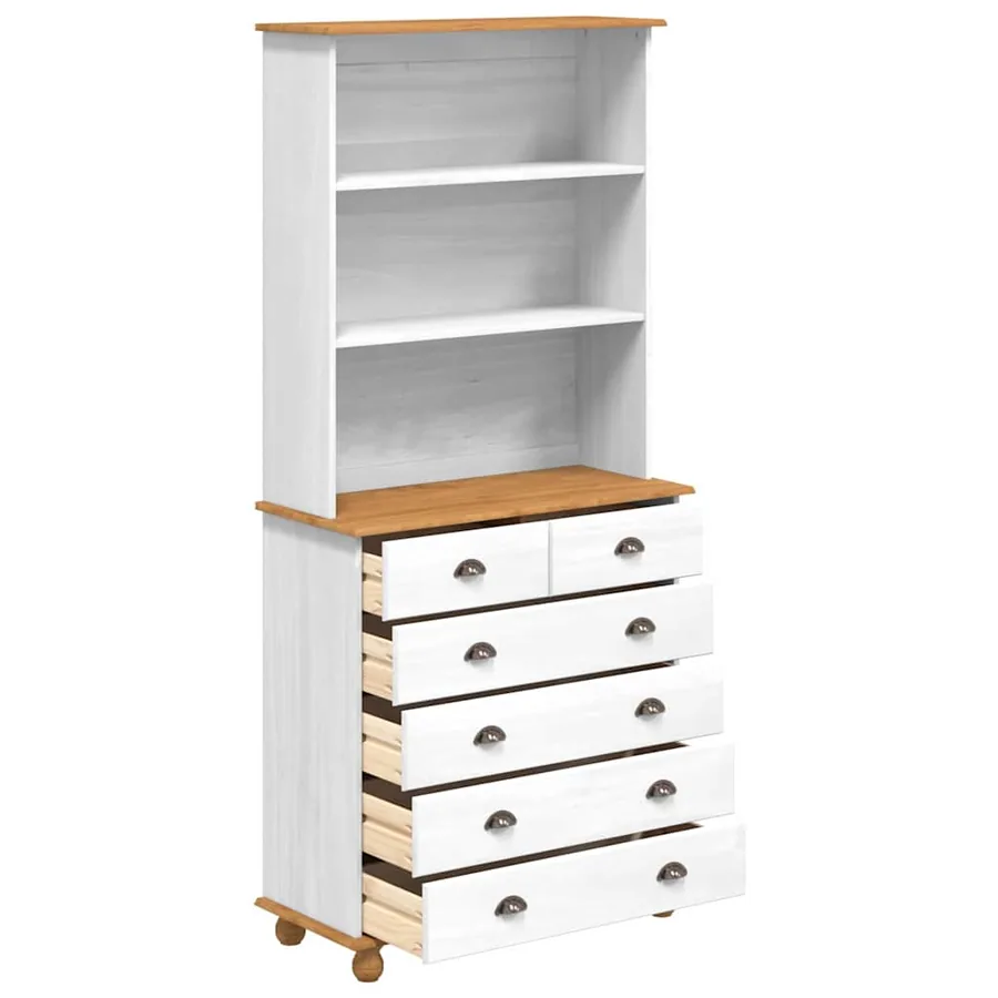 Hutch ASKIM Blanc 91 x 40 x 200,5 cm Bois de pin massif - 7
