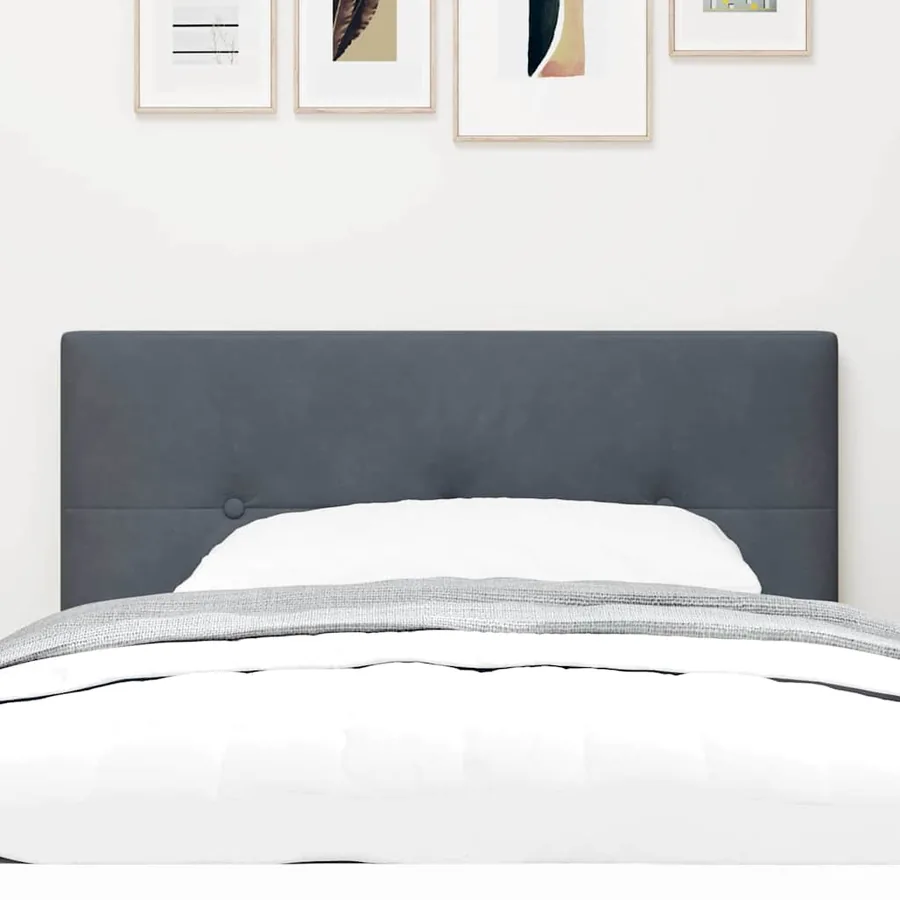 Tête de lit Gris foncé 100 cm Velours - 3