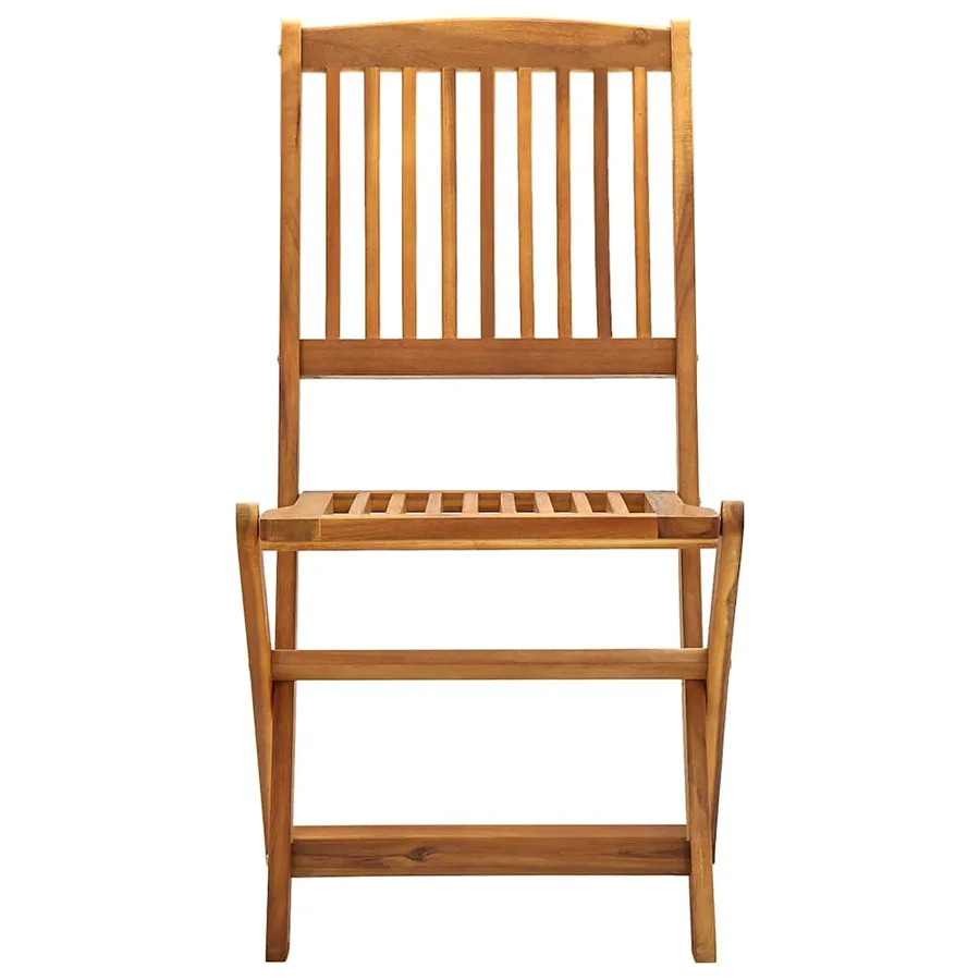 Chaises pliables d'extérieur lot de 4 Bois d'acacia solide - 3