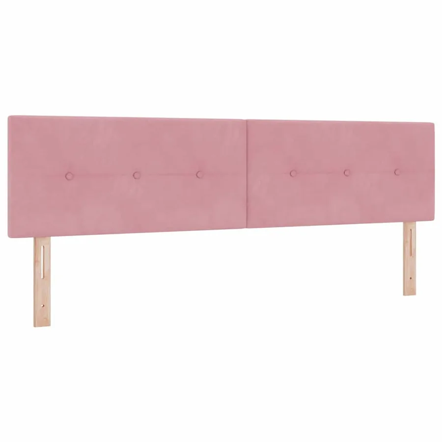 Lit à ressorts avec tête de lit Rose 180 x 200 cm Velours - 5