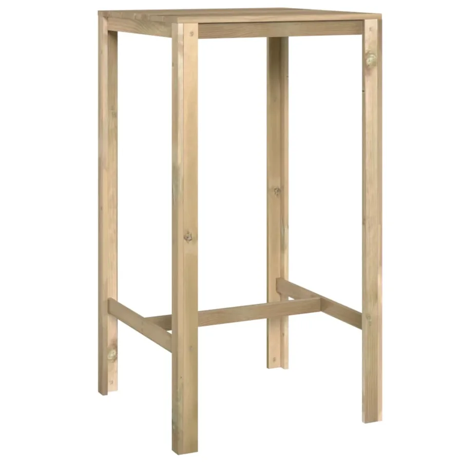 Table de bar 60x60x110 cm Bois de pin imprégné - 2
