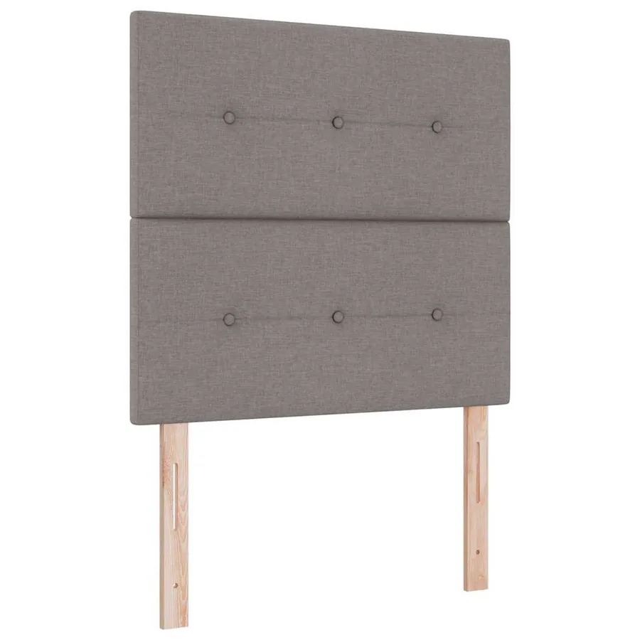Lit à ressorts avec coussin Taupe 120 x 190 cm tissu - 4