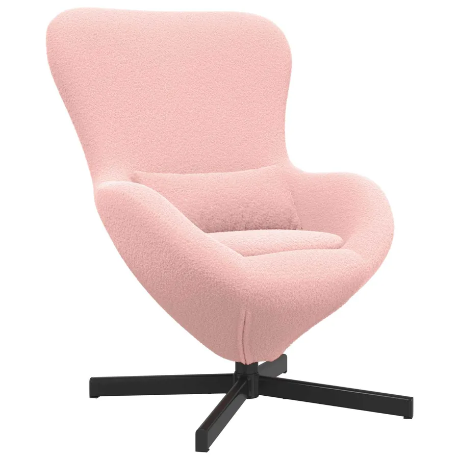 Fauteuil œuf Rose 63 x 73 x 90 cm tissu - 2