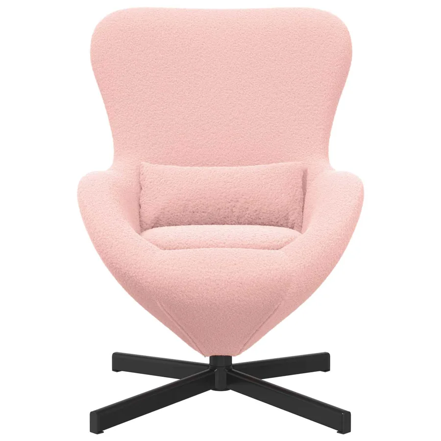 Fauteuil œuf Rose 63 x 73 x 90 cm tissu - 3