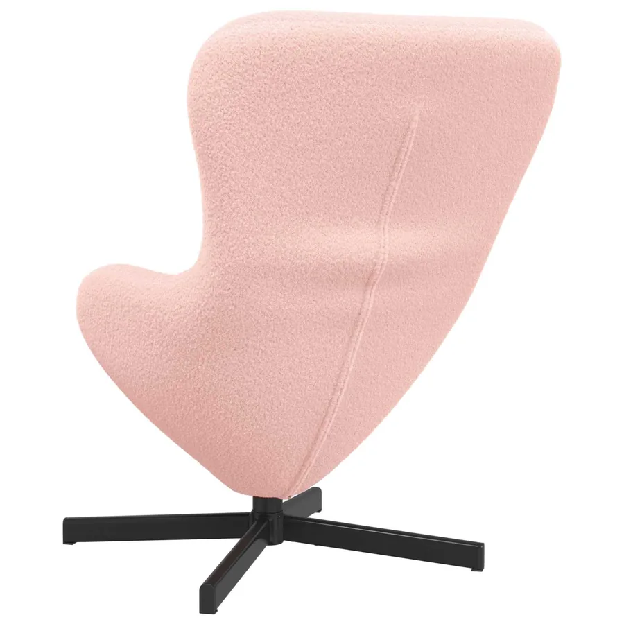 Fauteuil œuf Rose 63 x 73 x 90 cm tissu - 5