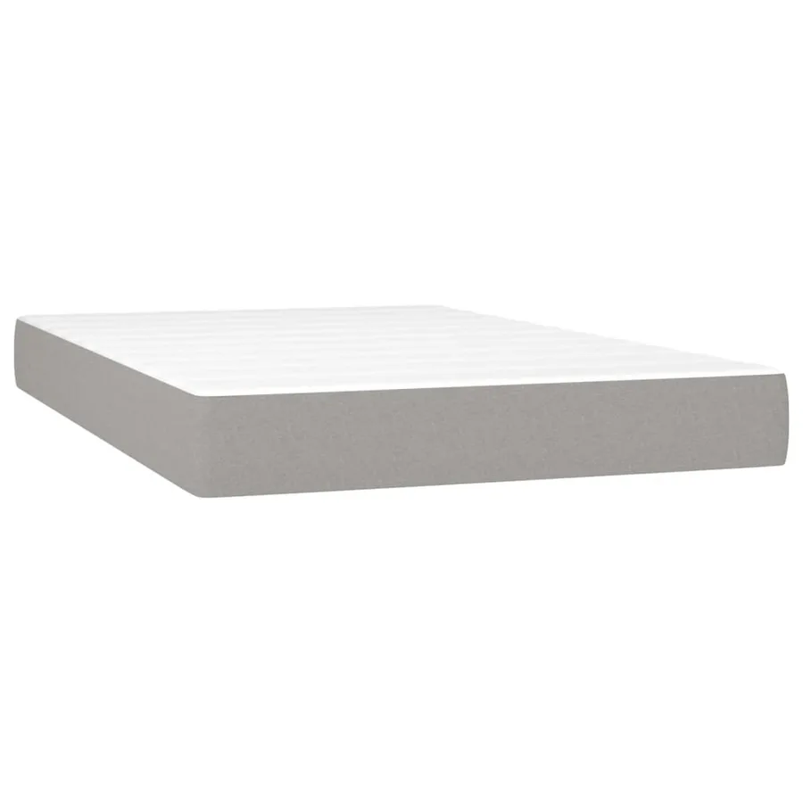 Matelas de lit à ressorts ensachés fermeté moyenne Gris clair 120x200x20 cm - 2