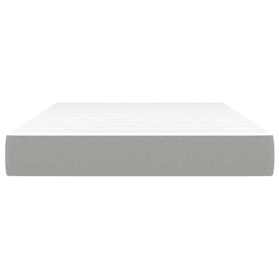 Matelas de lit à ressorts ensachés fermeté moyenne Gris clair 120x200x20 cm - 3