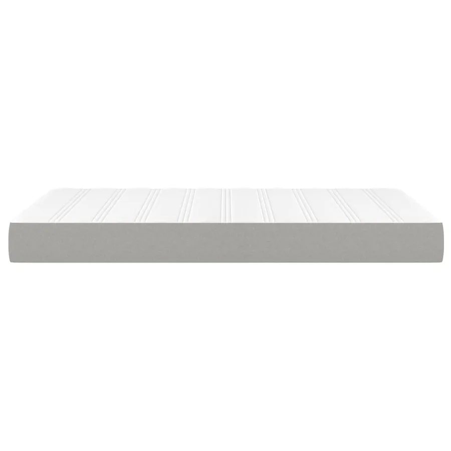 Matelas de lit à ressorts ensachés fermeté moyenne Gris clair 120x200x20 cm - 4