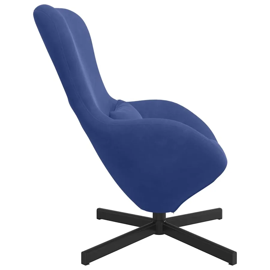 Fauteuil œuf Bleu police 63 x 73 x 90 cm Velours - 5
