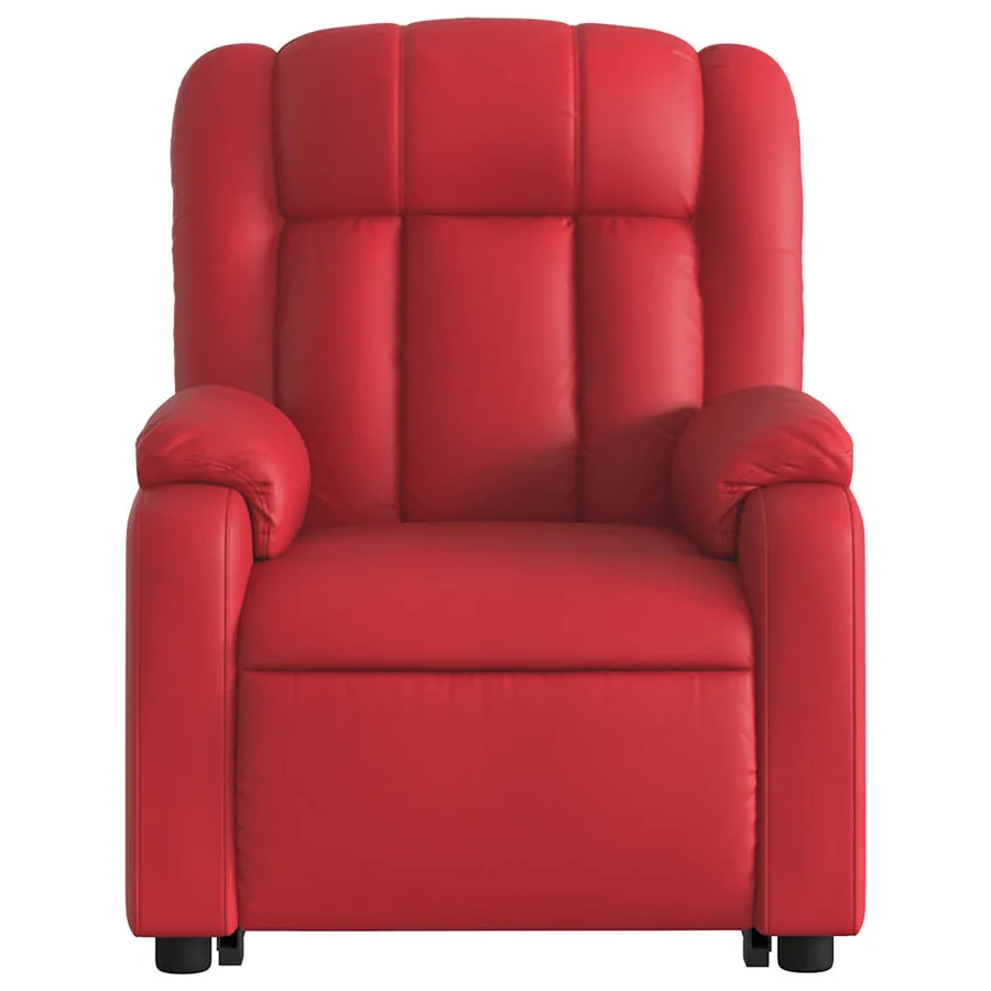 Fauteuil inclinable de massage Rouge Similicuir - 8