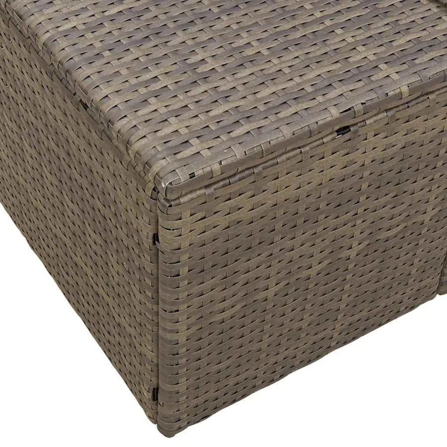 Canapé de jardin avec coussin Gris 184 x 62 x 69 cm polyrotin - 6