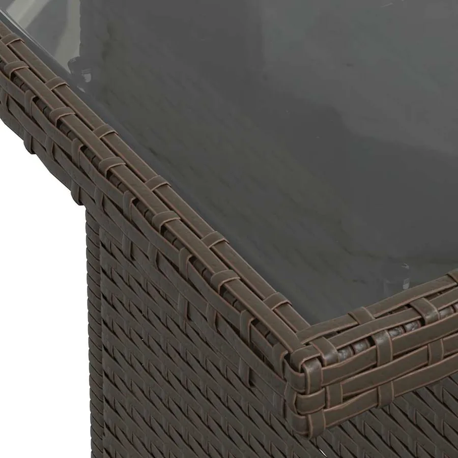 Ensemble de canapé de jardin 7 pcs Marron Poly rotin - 8