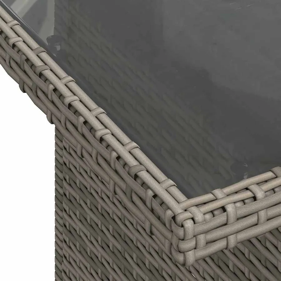 Ensemble de canapé de jardin 7 pcs Gris Poly rotin - 11