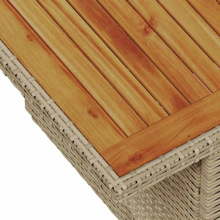Ensemble de canapé de jardin 7 pcs Beige Poly rotin - 8