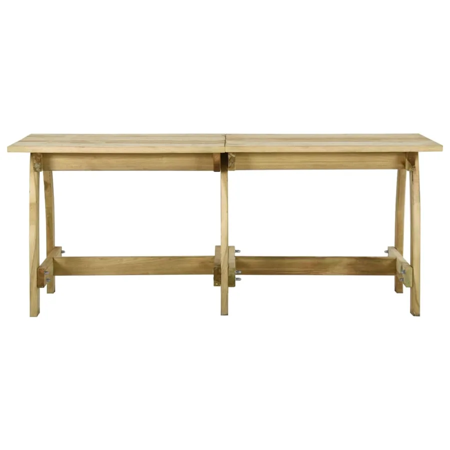 Table de jardin 220x74x75 cm Bois de pin imprégné - 2