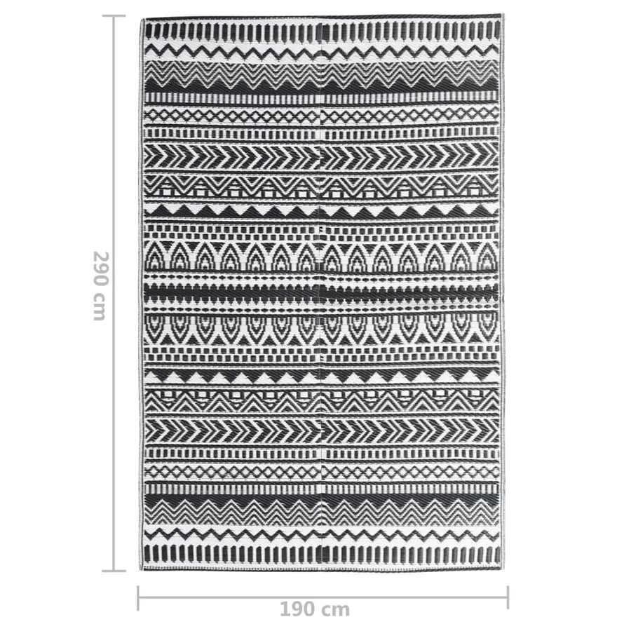 Outdoor rug ARAKIL Black 190x290 cm PP - 7