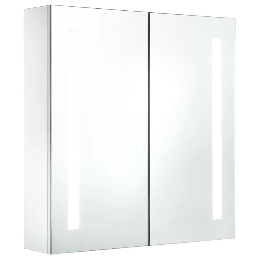 Armoire de salle de bain à miroir LED 60x14x62 cm - 2