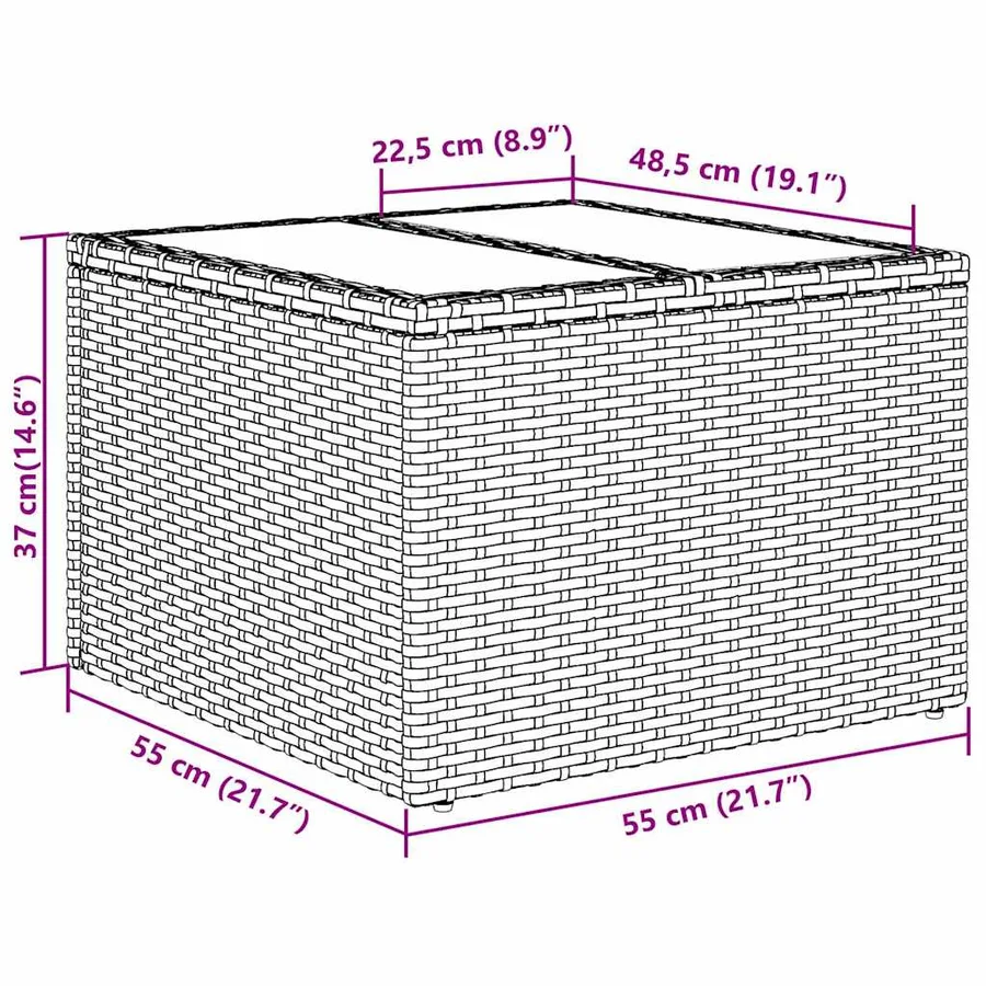 Ensemble de canapé de jardin 5 pcs Beige et crème polyrotin - 17