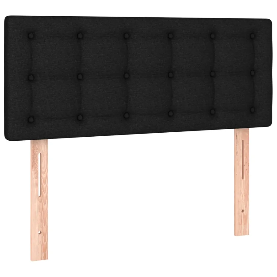 Sommier à lattes de lit avec matelas Noir 100x200 cm Tissu - 6