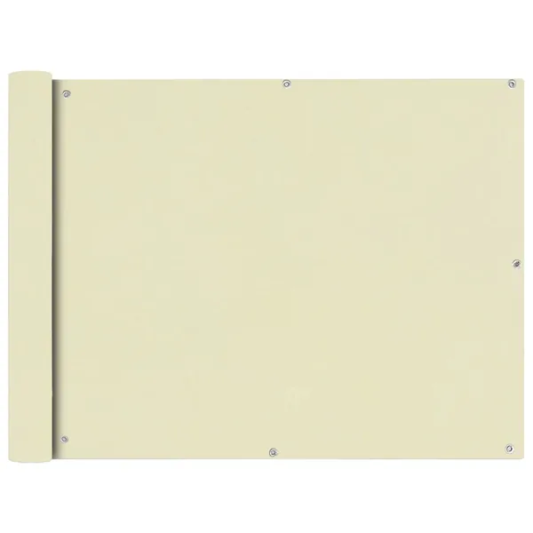 Écran de balcon en tissu Oxford 90x600 cm Crème