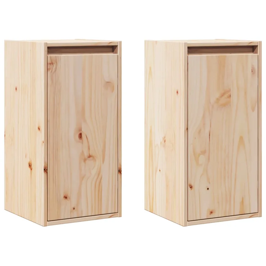 Armoires murales 2 pcs 30x30x60 cm Bois de pin massif - 2