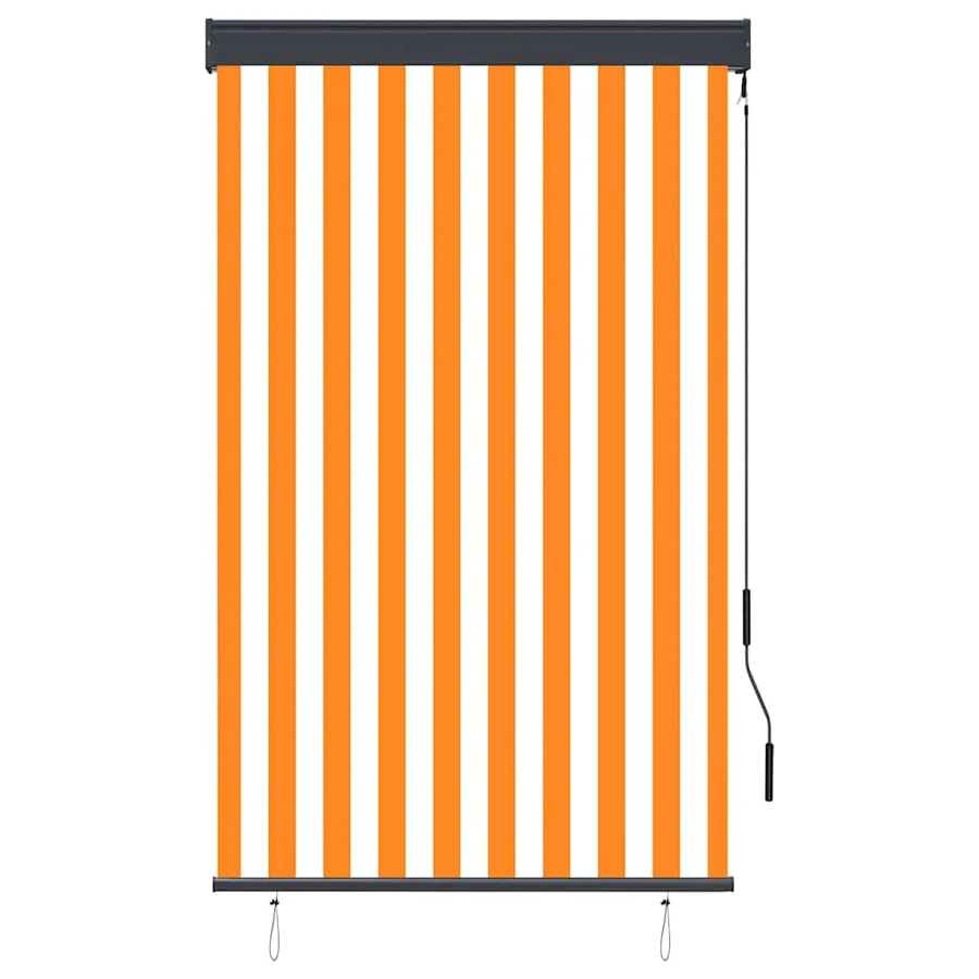 Store roulant d'extérieur 100x250 cm Blanc et orange - 2