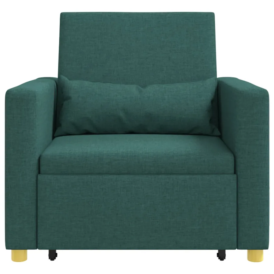 Canapé-lit escamotable simple Vert foncé 90 x 165 x 87 cm tissu - 5