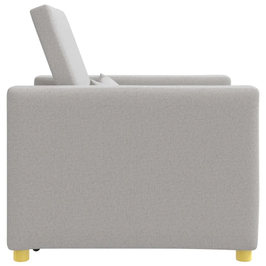 Canapé-lit escamotable simple avec des roues Gris nuage tissu - 6