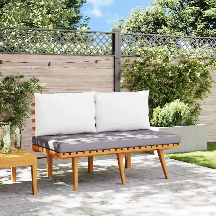 Banc de jardin avec coussins 115 cm Bois solide d'acacia - 3
