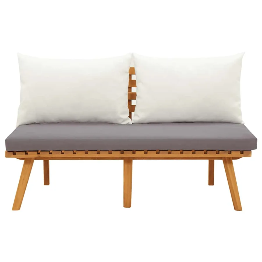 Banc de jardin avec coussins 115 cm Bois solide d'acacia - 4