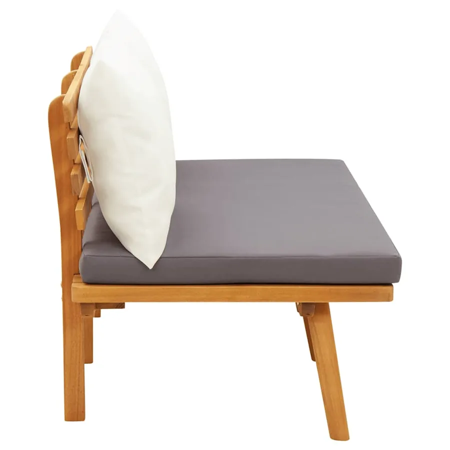 Banc de jardin avec coussins 115 cm Bois solide d'acacia - 5