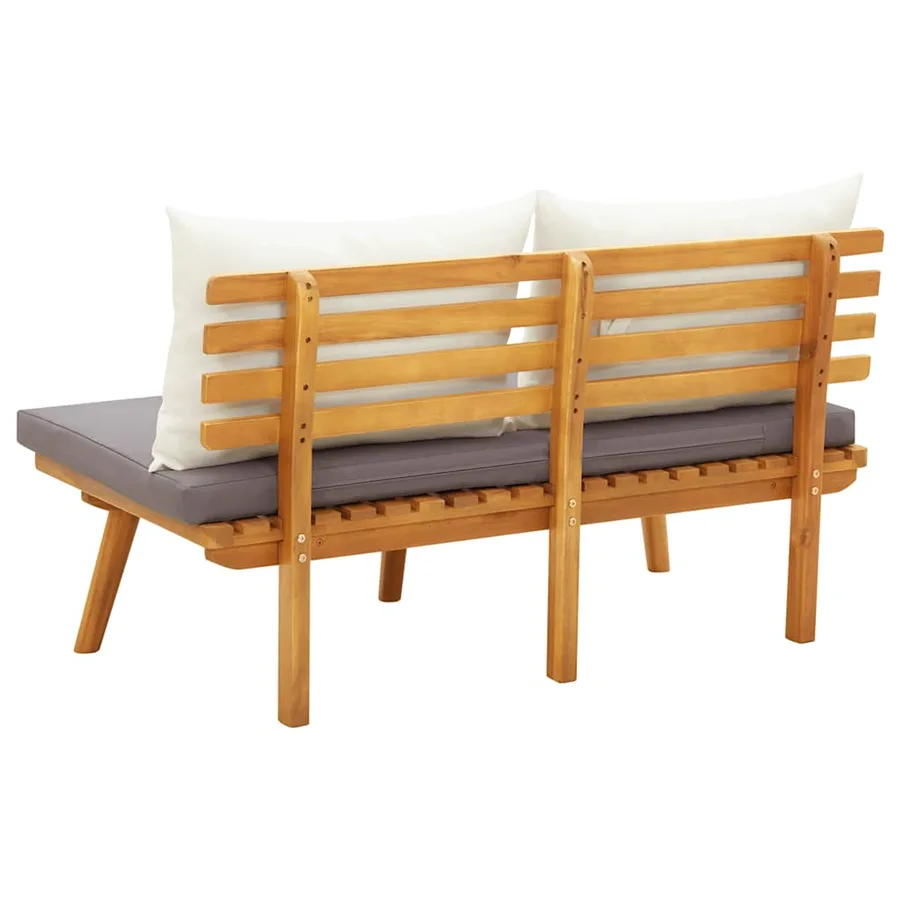 Banc de jardin avec coussins 115 cm Bois solide d'acacia - 6