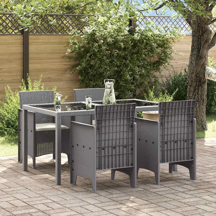 Chaise de jardin 4 pcs Gris clair 53 x 49 x 85 cm Polypropylène