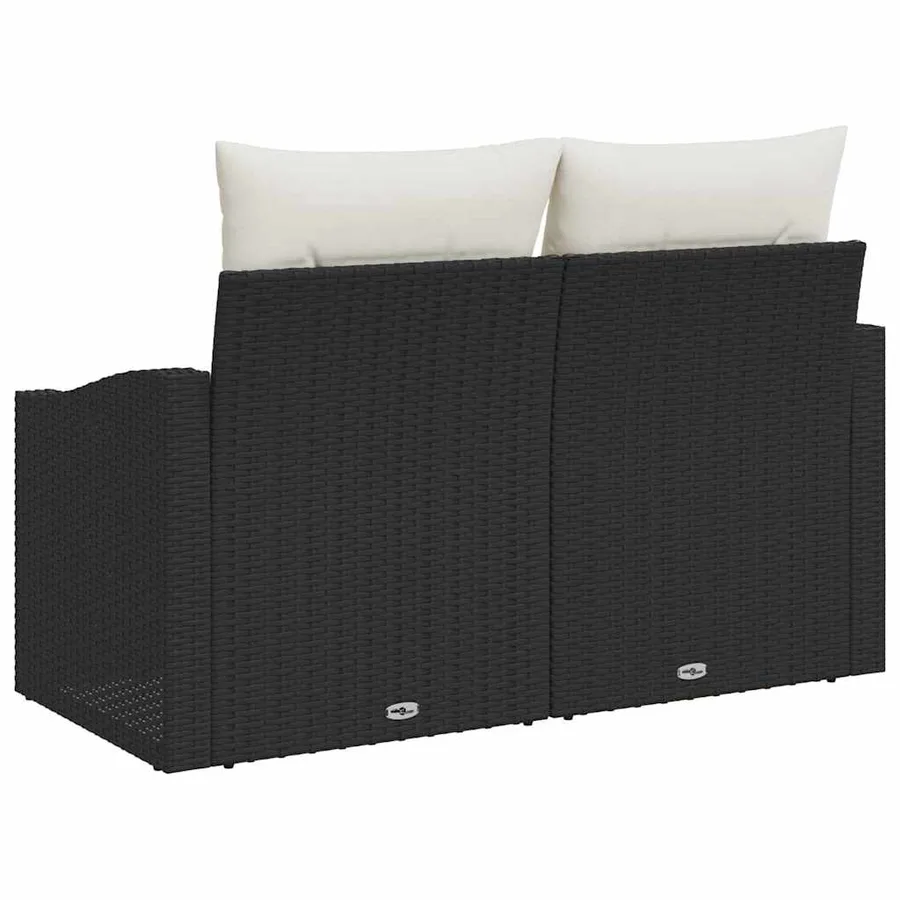 Canapé de jardin avec coussin 123 x 62 x 69 cm polyrotin - 4