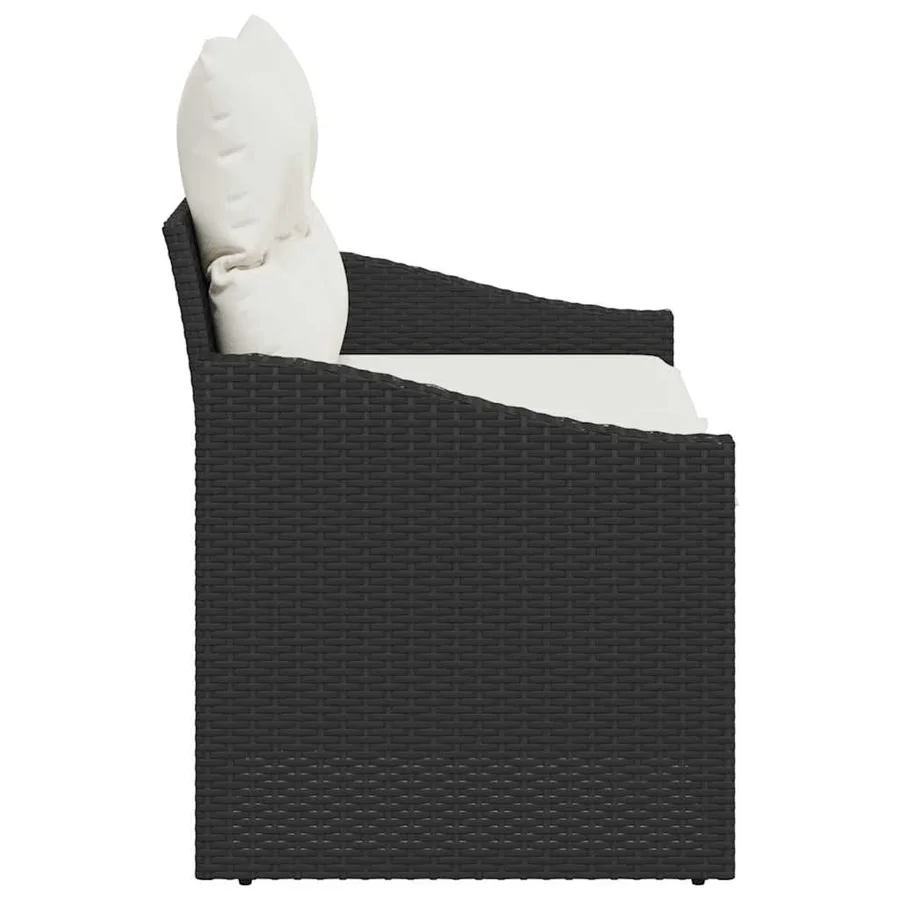 Canapé de jardin avec coussin 123 x 62 x 69 cm polyrotin - 6