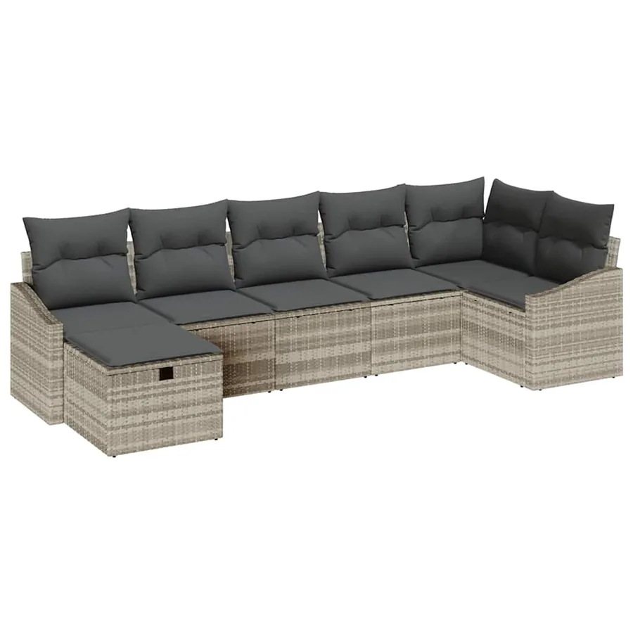 Ensemble de Canapés avec coussin 8 pcs polyrotin - 2