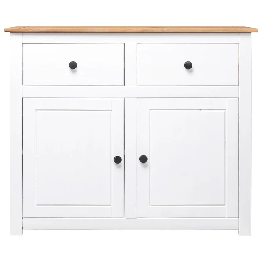 Buffet Blanc 93x40x80 cm Pin Gamme Panama - 2