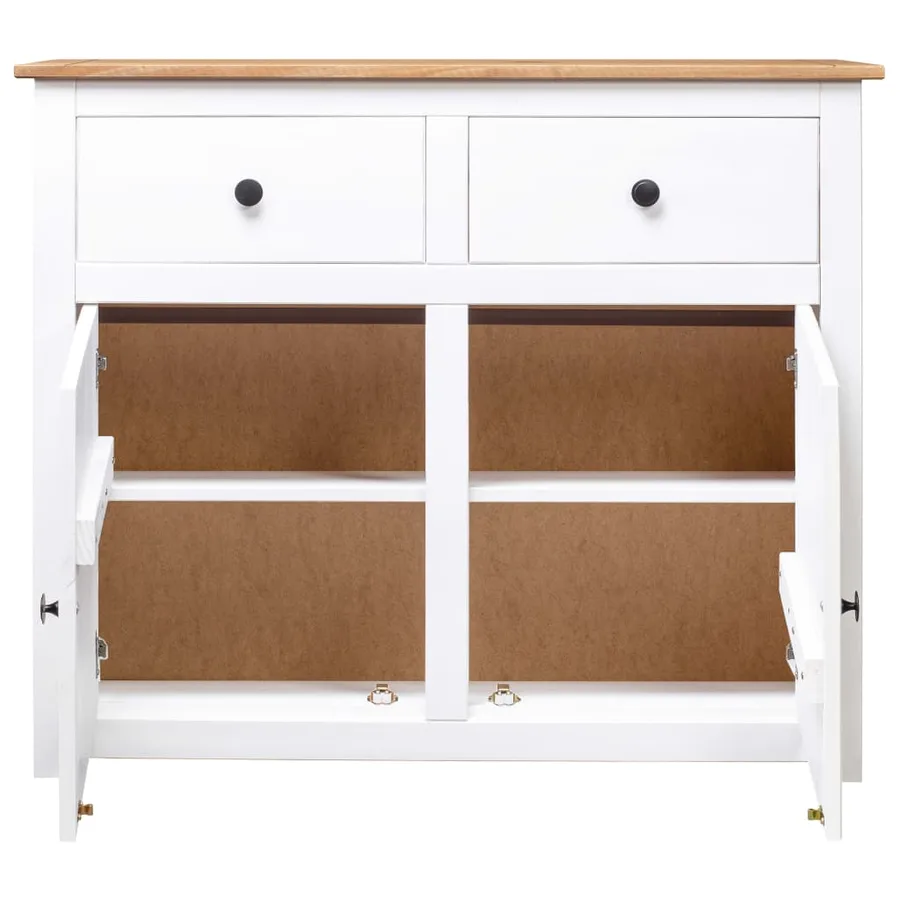 Buffet Blanc 93x40x80 cm Pin Gamme Panama - 7