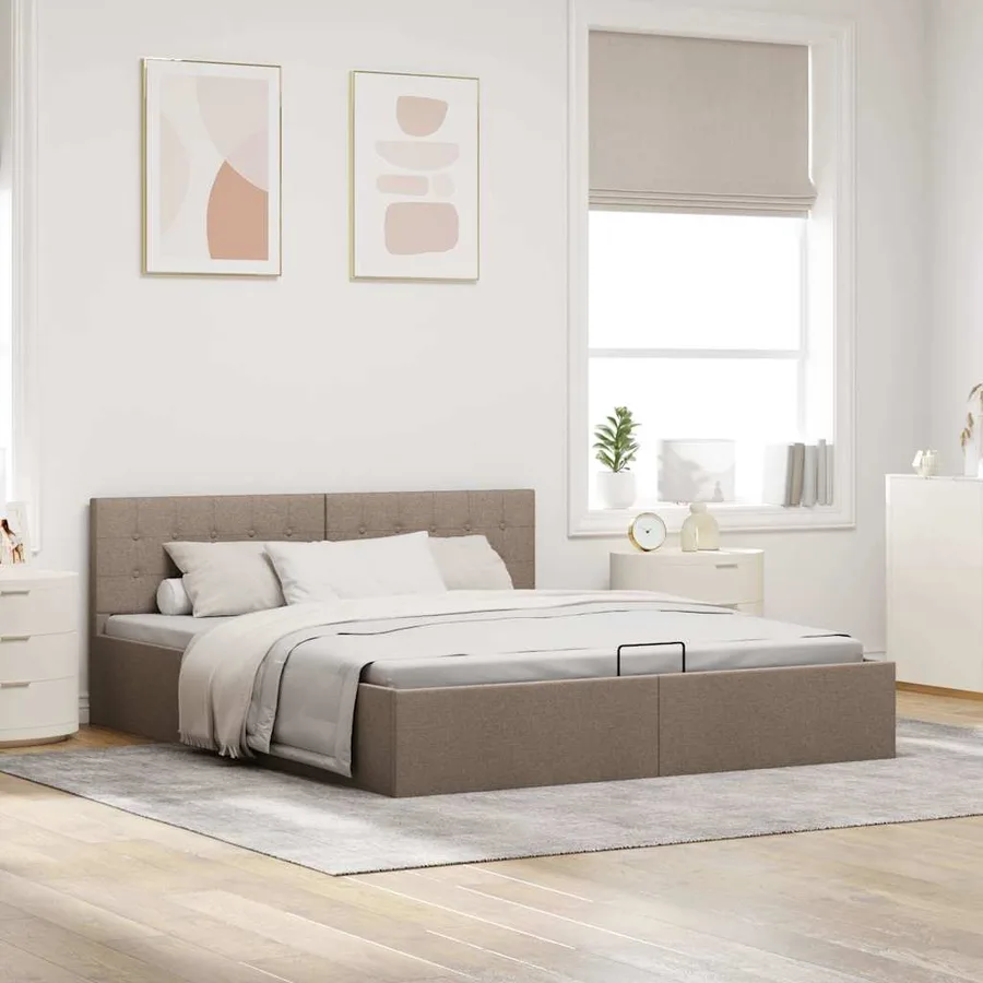 Cadre de lit à rangement hydraulique sans matelas 180x200 cm - 4