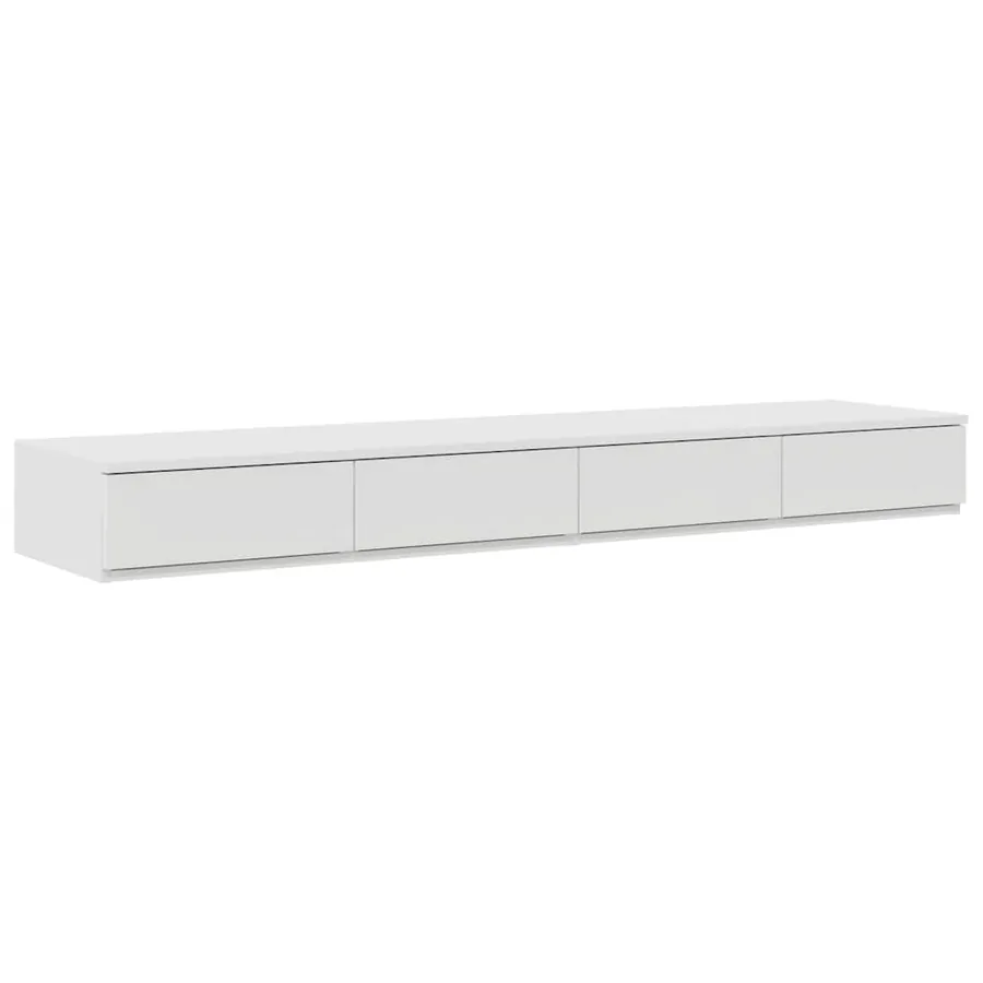 Cadre de lit avec rangement Blanc 160 cm Bois d'ingénierie - 6