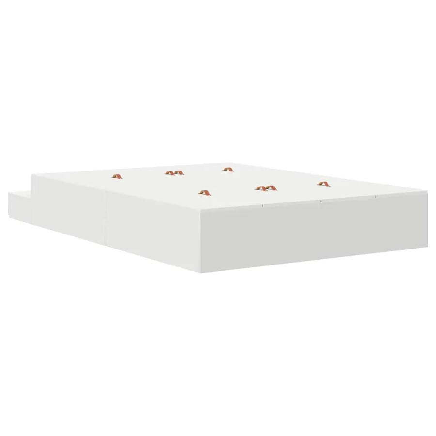 Cadre de lit avec rangement Blanc 160 cm Bois d'ingénierie - 9